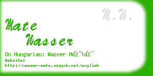 mate wasser business card